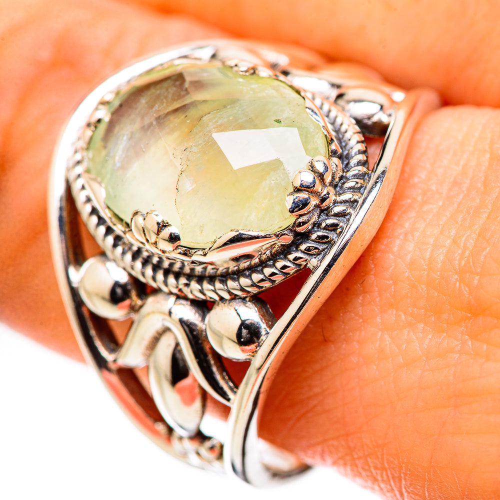 Prehnite Rings handcrafted by Anasilvercos - RING131549