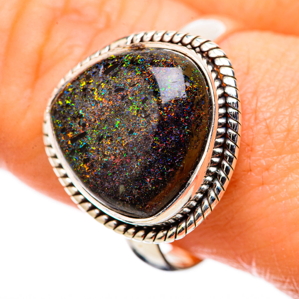 Andamooka Opal Rings handcrafted by Anasilvercos - RING131557