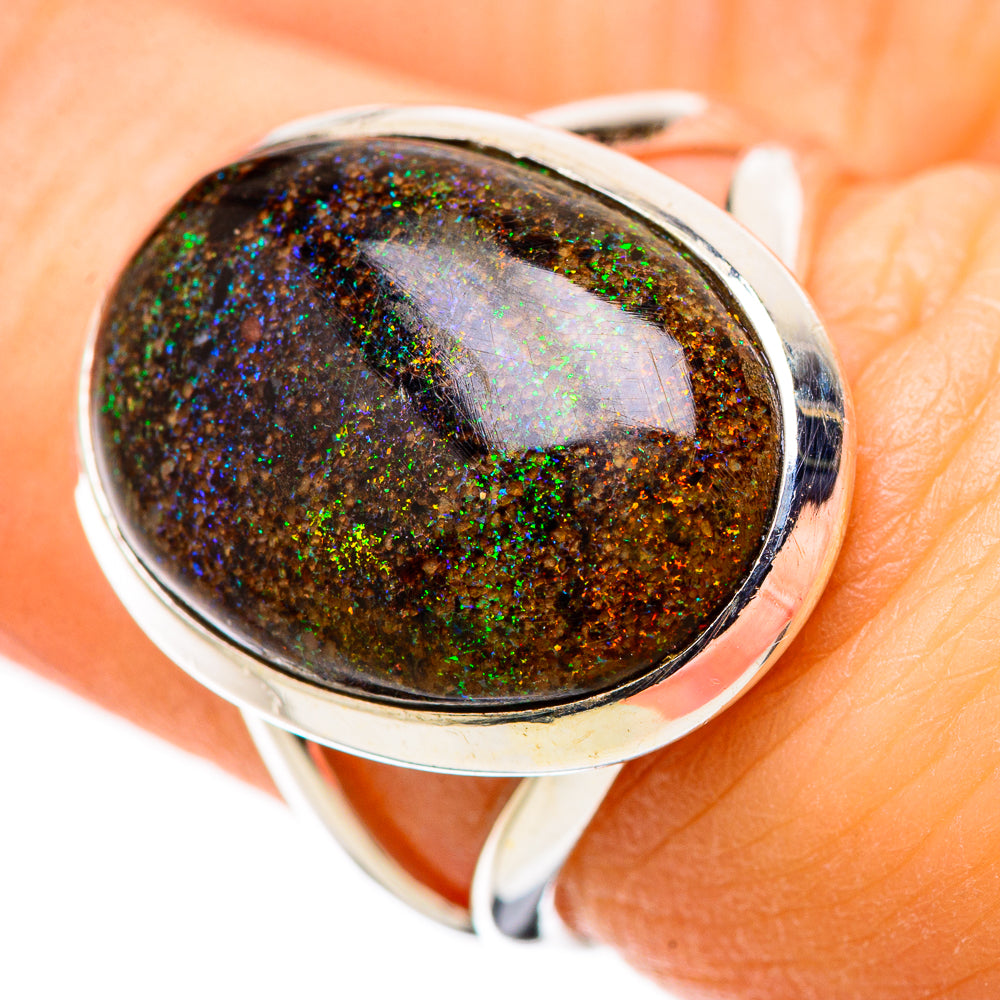 Andamooka Opal Rings handcrafted by Anasilvercos - RING131558