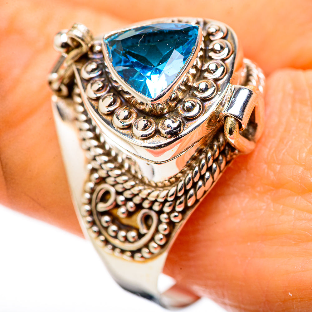 Swiss Blue Topaz Rings handcrafted by Anasilvercos - RING131562