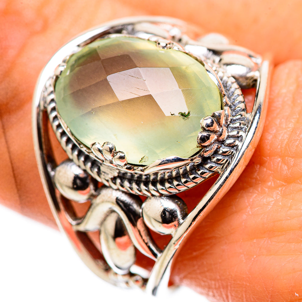 Prehnite Rings handcrafted by Anasilvercos - RING131565