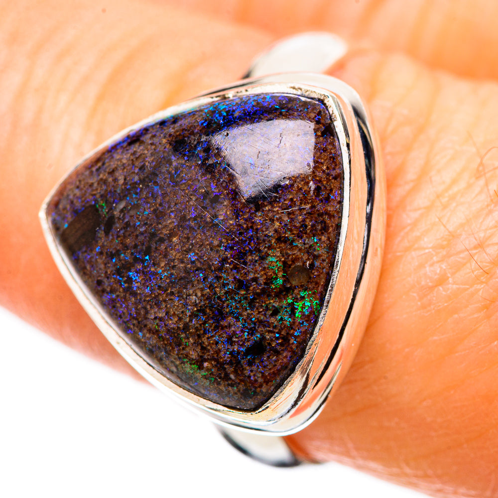 Andamooka Opal Rings handcrafted by Anasilvercos - RING131573
