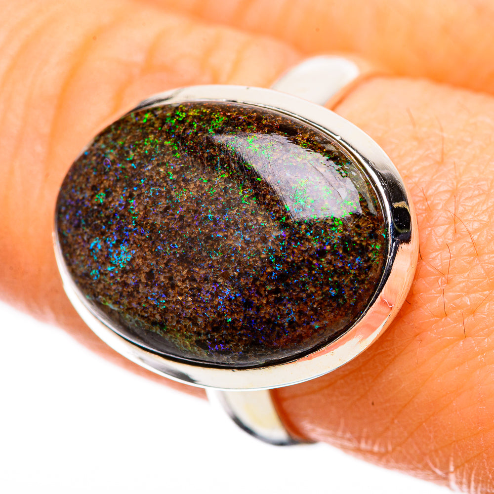 Andamooka Opal Rings handcrafted by Anasilvercos - RING131574