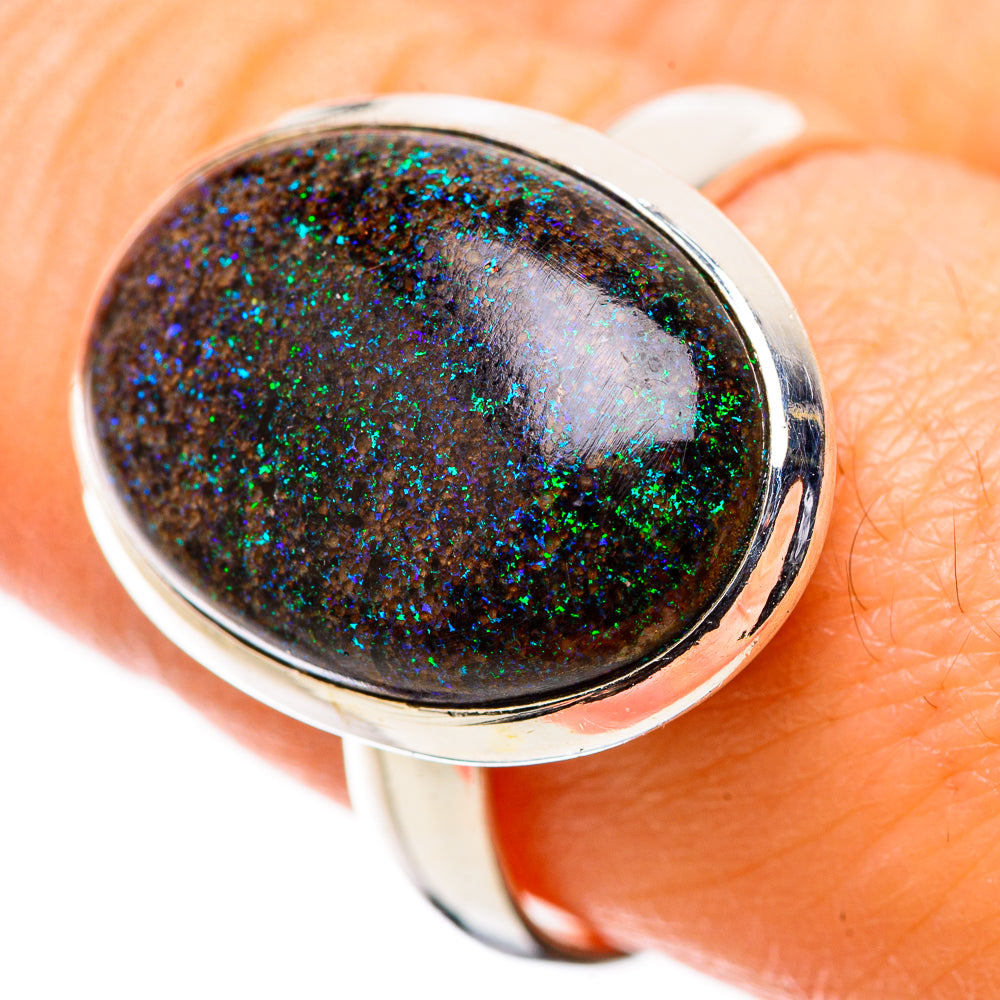 Andamooka Opal Rings handcrafted by Anasilvercos - RING131587
