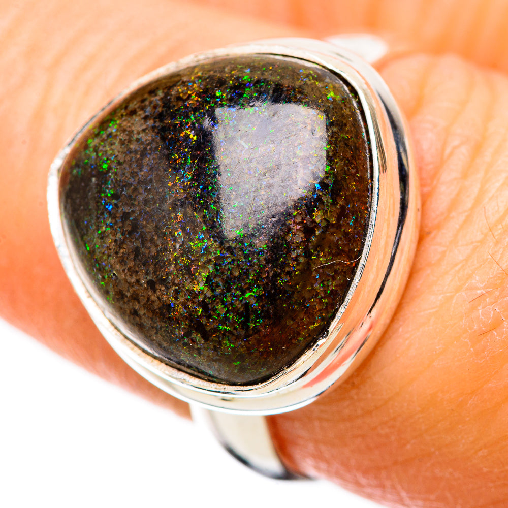 Andamooka Opal Rings handcrafted by Anasilvercos - RING131588