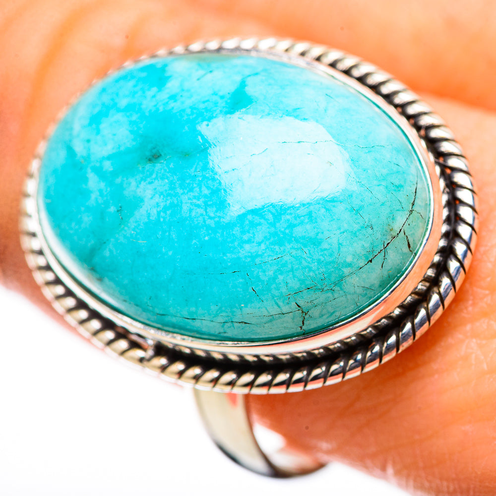 Peruvian Amazonite Rings handcrafted by Anasilvercos - RING131589