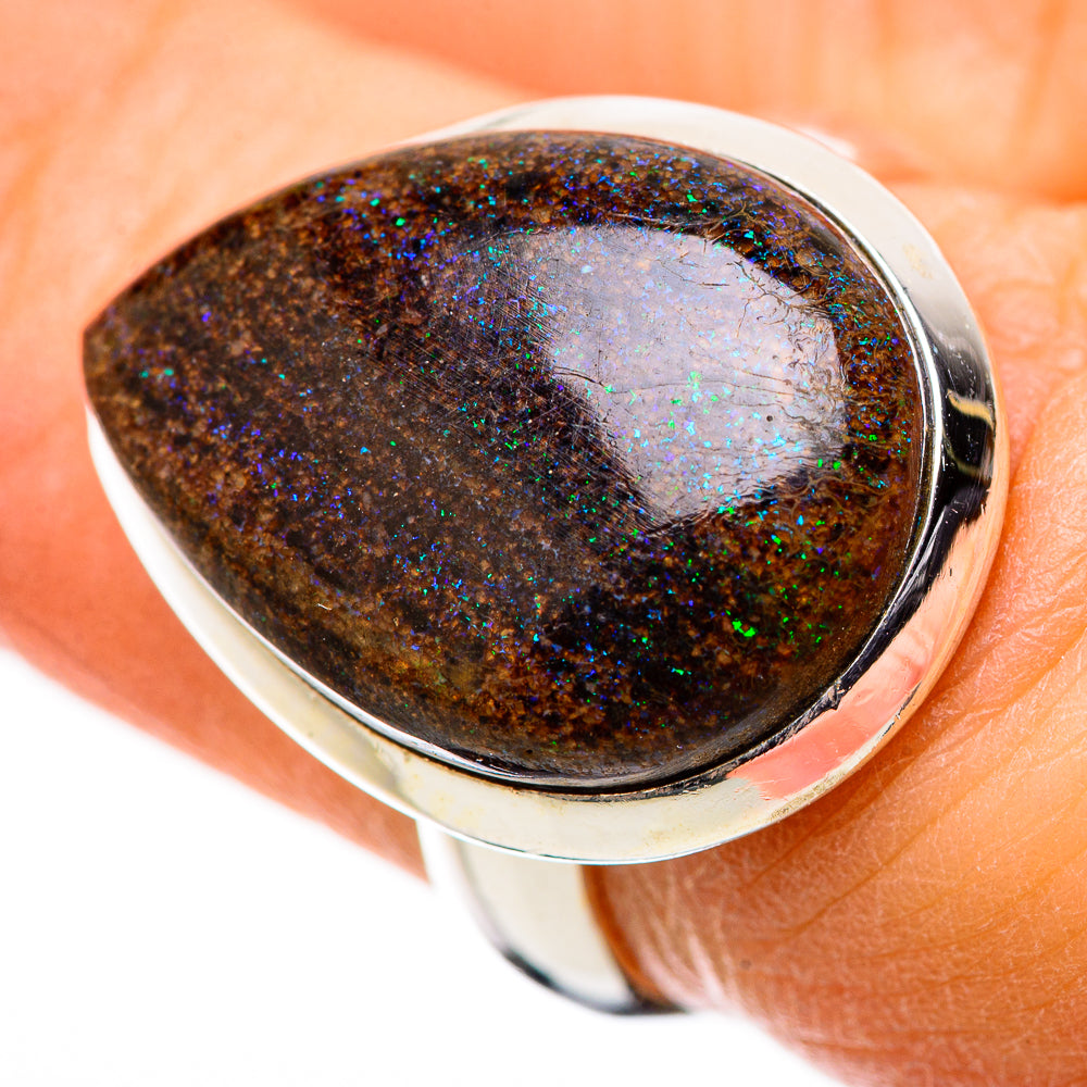 Andamooka Opal Rings handcrafted by Anasilvercos - RING131599