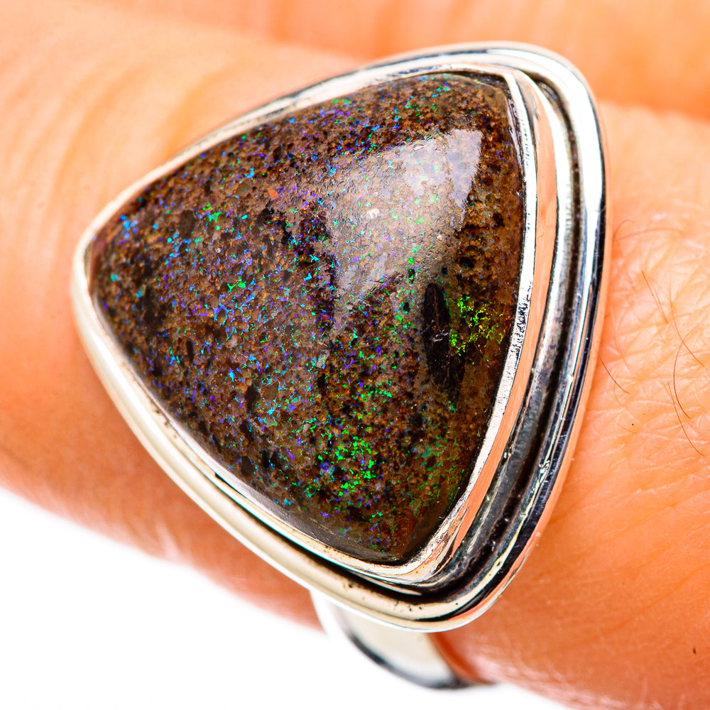 Andamooka Opal Rings handcrafted by Anasilvercos - RING131600