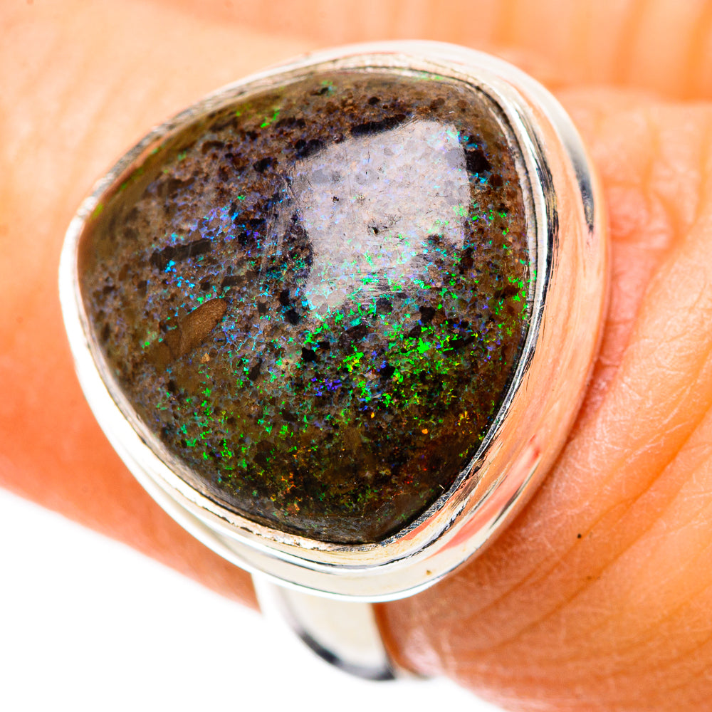 Andamooka Opal Rings handcrafted by Anasilvercos - RING131610