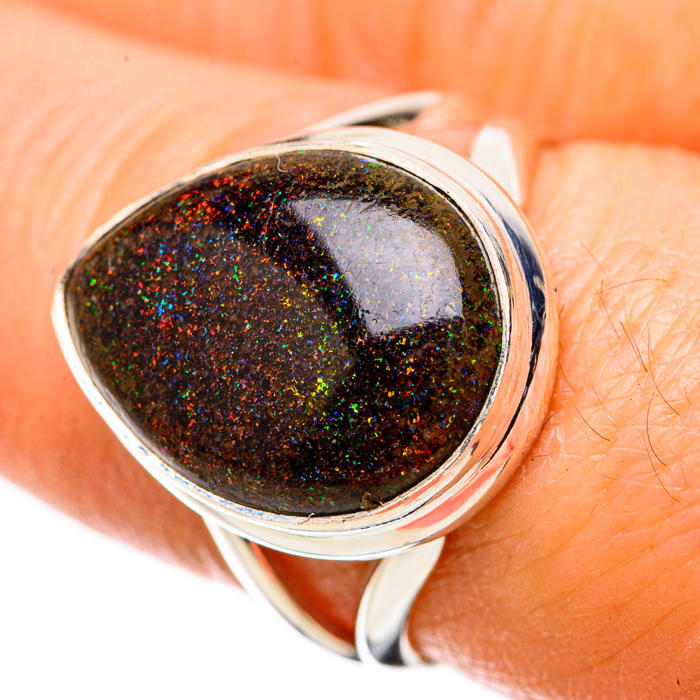 Andamooka Opal Rings handcrafted by Anasilvercos - RING131625
