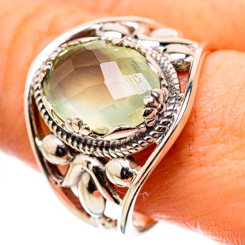 Prehnite Rings handcrafted by Anasilvercos - RING131626