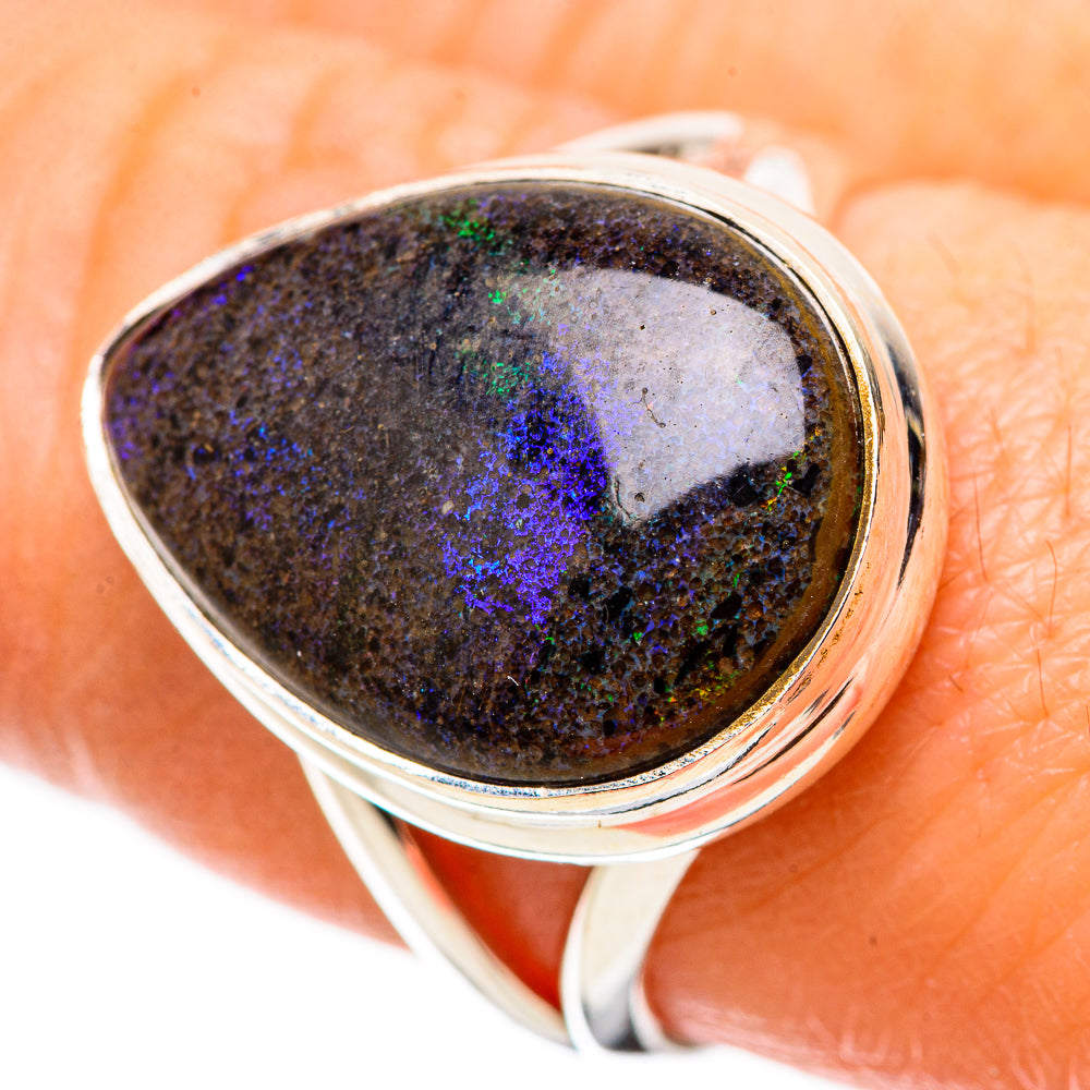 Andamooka Opal Rings handcrafted by Anasilvercos - RING131630