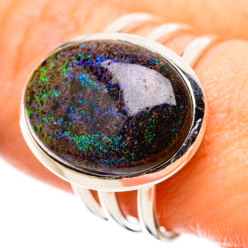 Andamooka Opal Rings handcrafted by Anasilvercos - RING131631