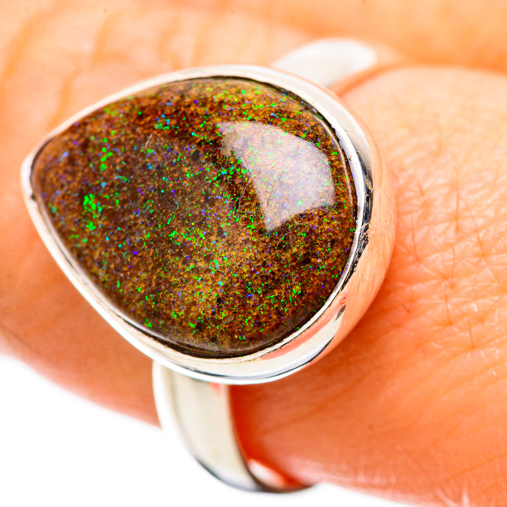 Andamooka Opal Rings handcrafted by Anasilvercos - RING131633