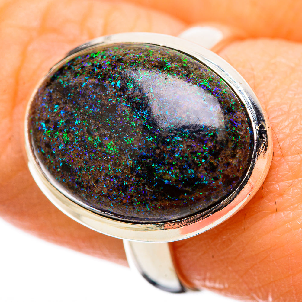 Andamooka Opal Rings handcrafted by Anasilvercos - RING131634