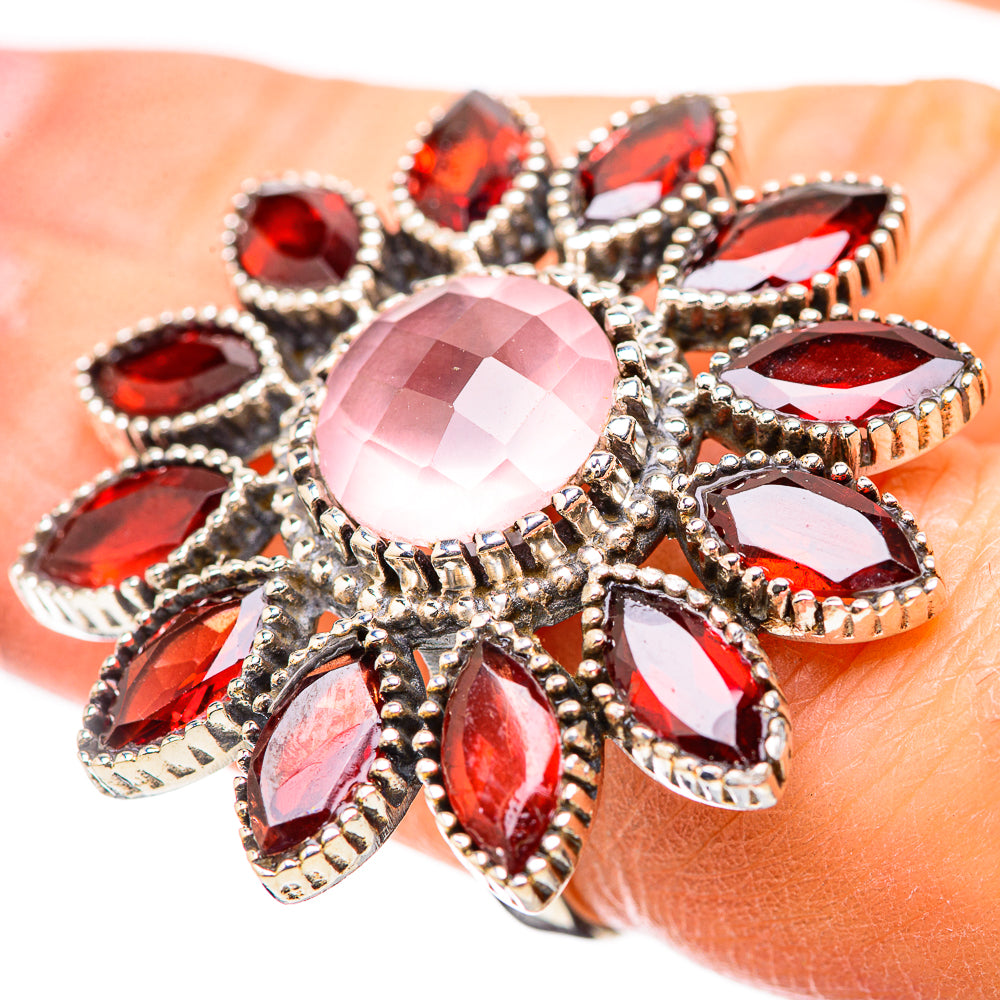 Rose Quartz Rings handcrafted by Anasilvercos - RING131644