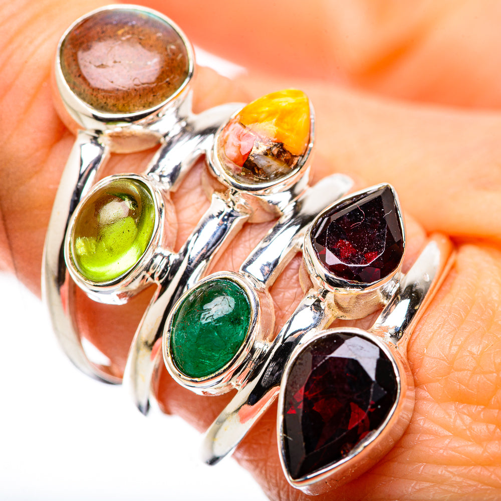 Garnet Rings handcrafted by Anasilvercos - RING131659