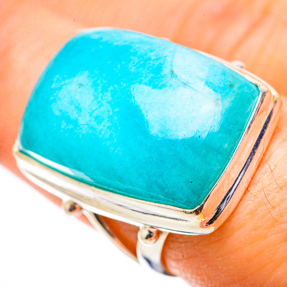 Peruvian Amazonite Rings handcrafted by Anasilvercos - RING131673
