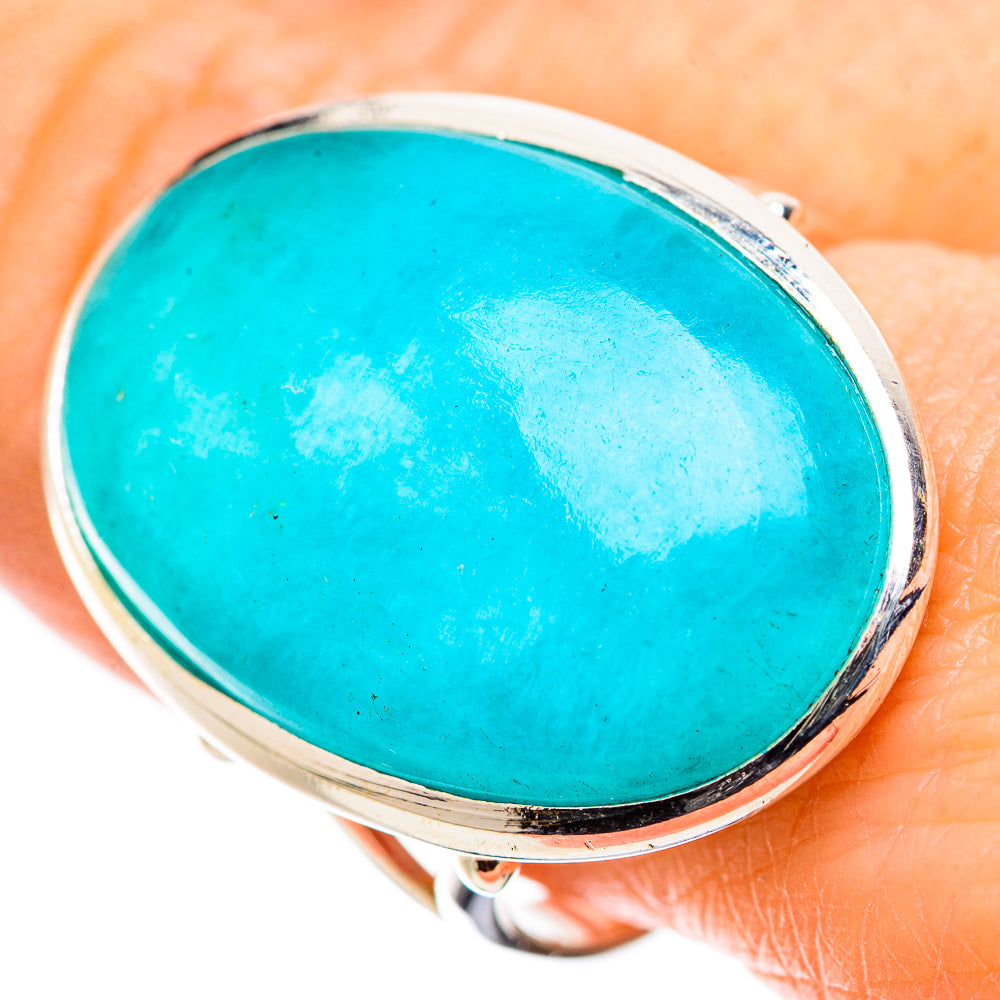 Peruvian Amazonite Rings handcrafted by Anasilvercos - RING131691