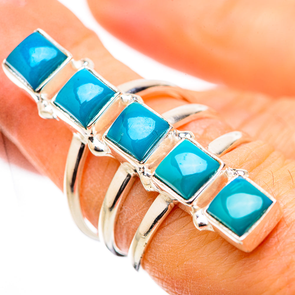 Sleeping Beauty Turquoise Rings handcrafted by Anasilvercos - RING131692