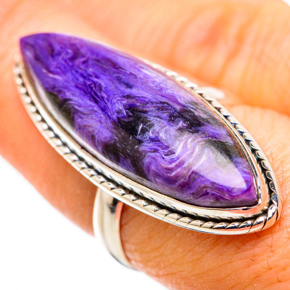 Charoite Rings handcrafted by Anasilvercos - RING131696