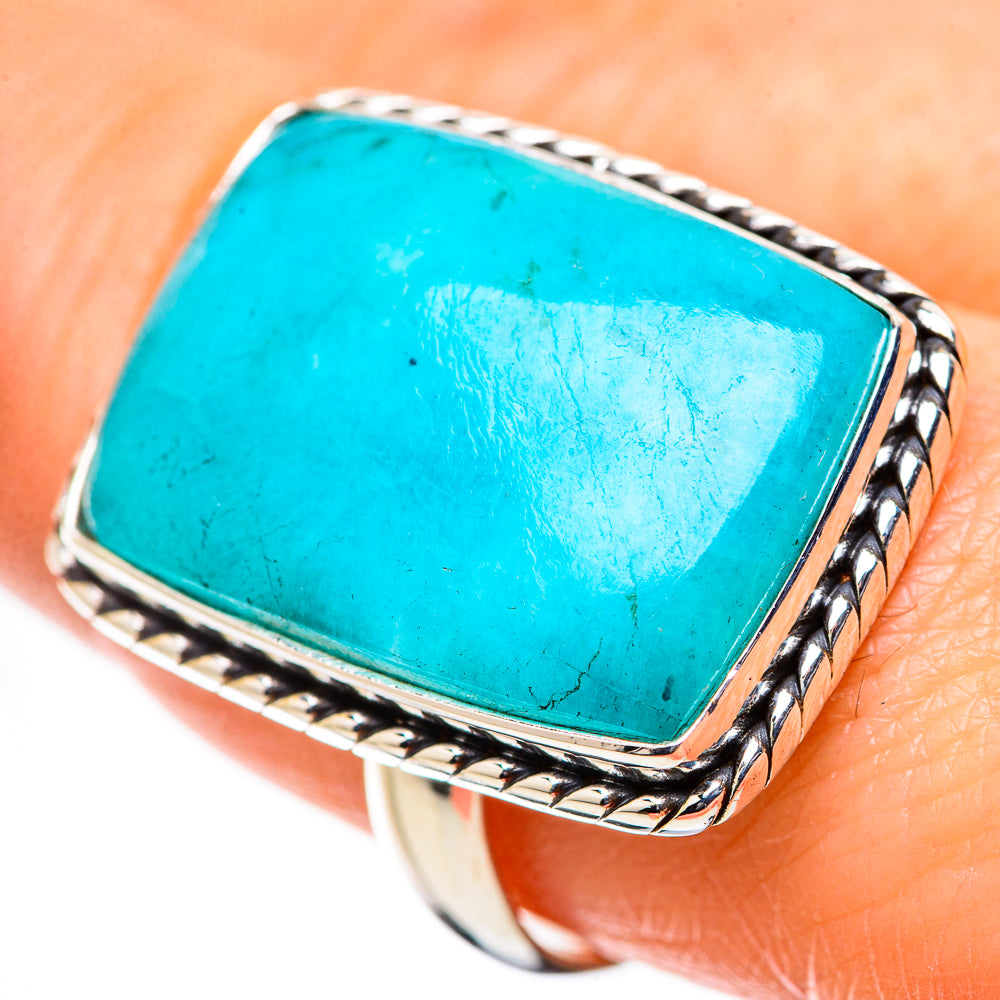 Peruvian Amazonite Rings handcrafted by Anasilvercos - RING131709