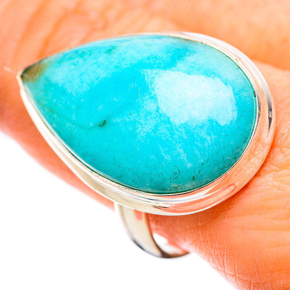 Peruvian Amazonite Rings handcrafted by Anasilvercos - RING131724