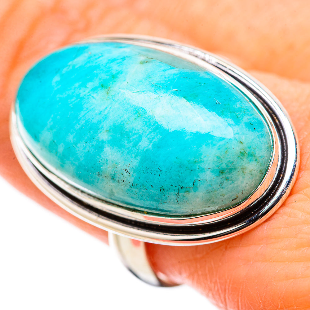 Peruvian Amazonite Rings handcrafted by Anasilvercos - RING131727