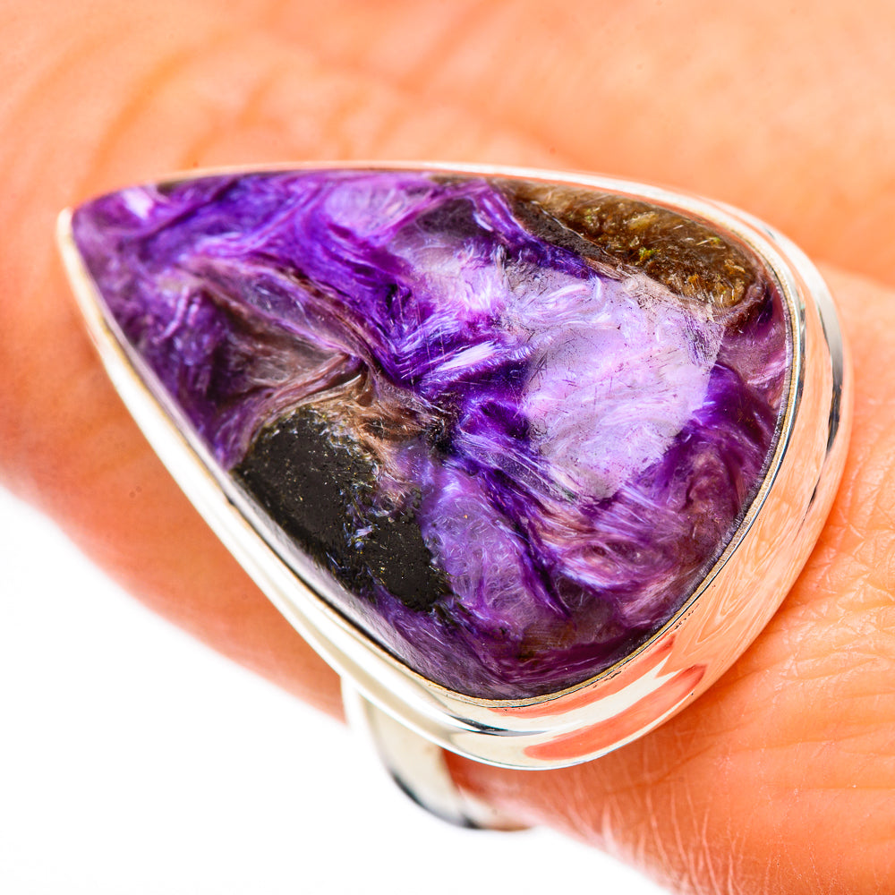 Charoite Rings handcrafted by Anasilvercos - RING131733