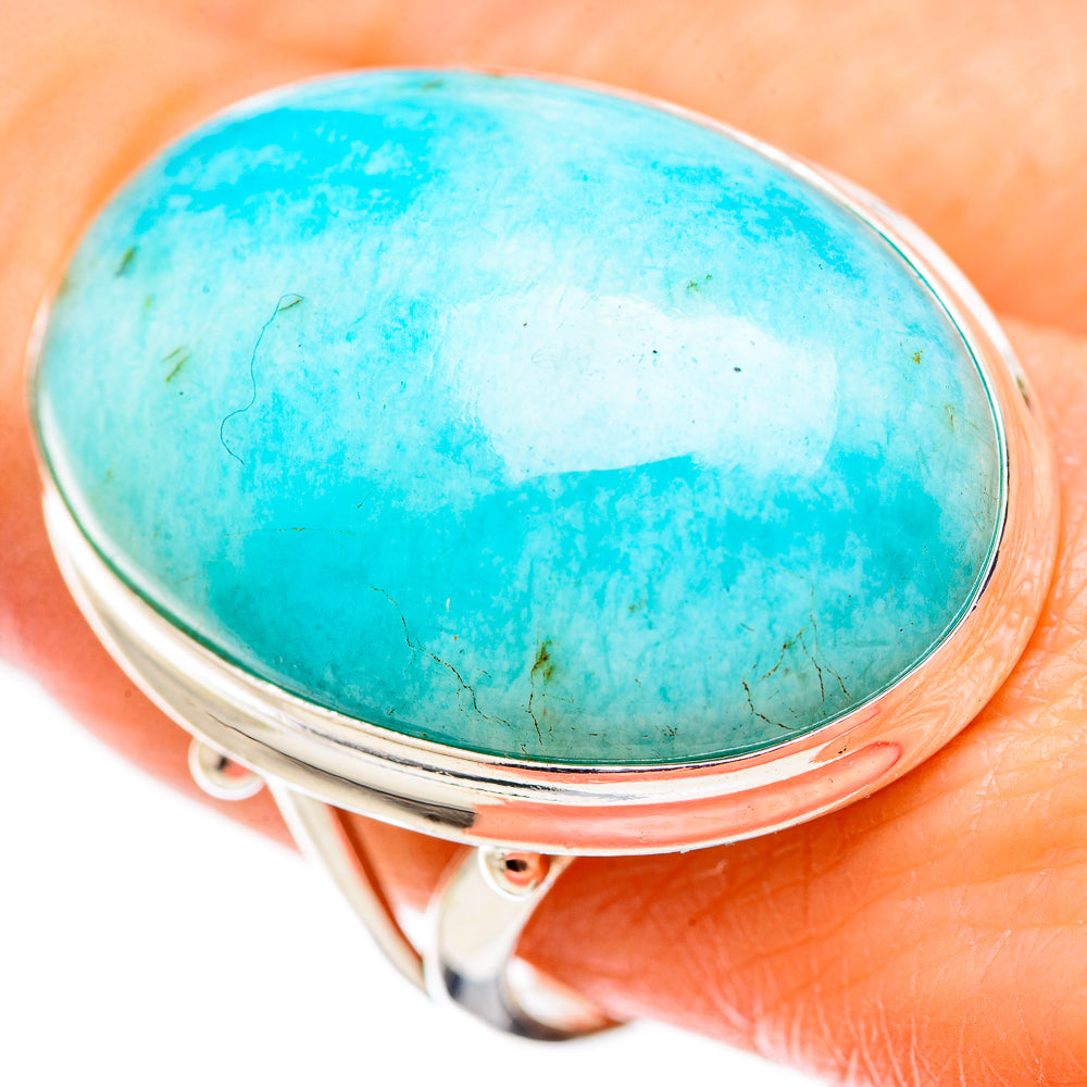 Peruvian Amazonite Rings handcrafted by Anasilvercos - RING131738