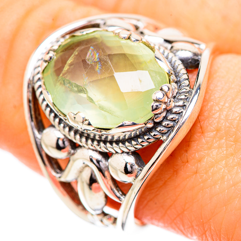 Prehnite Rings handcrafted by Anasilvercos - RING131753
