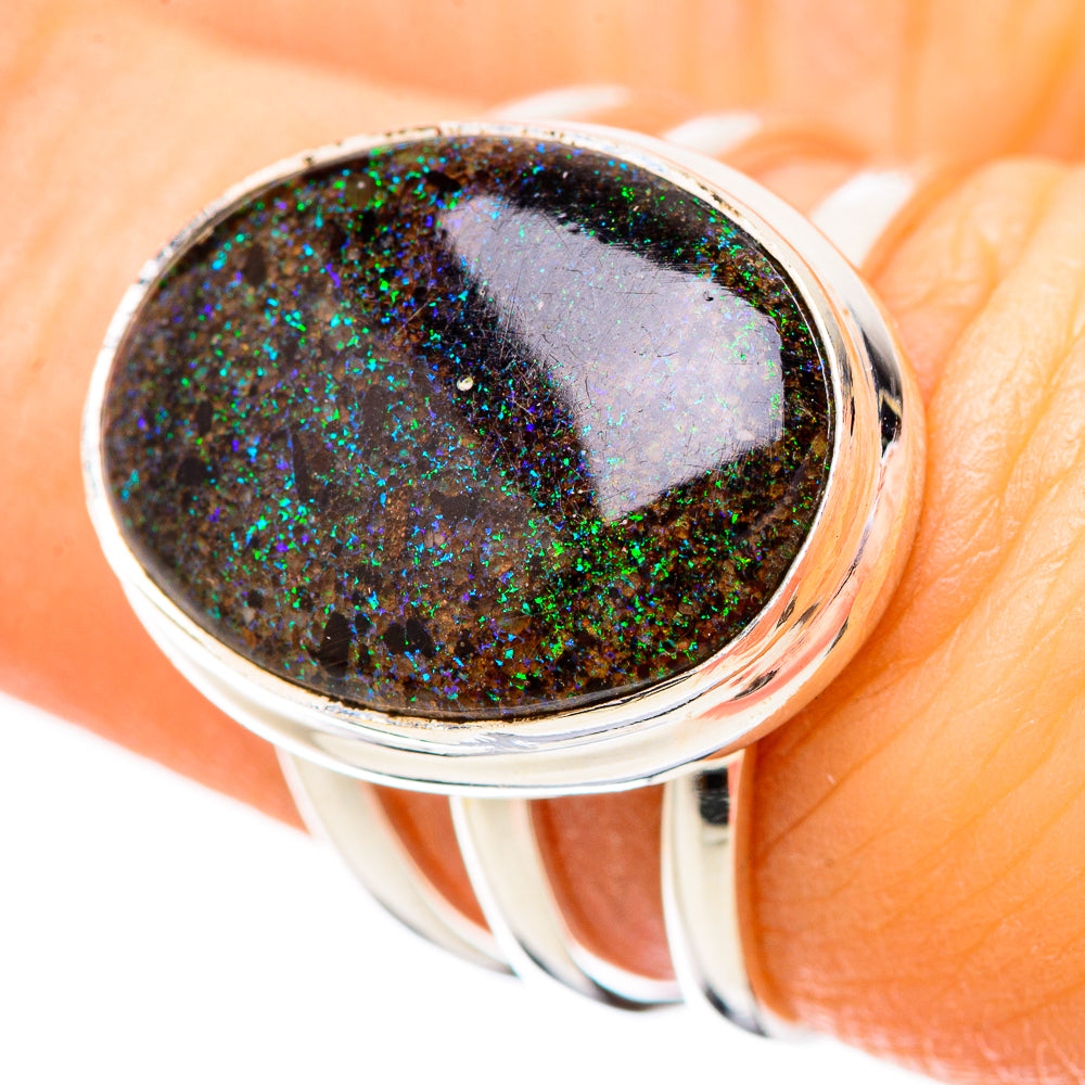 Andamooka Opal Rings handcrafted by Anasilvercos - RING131762