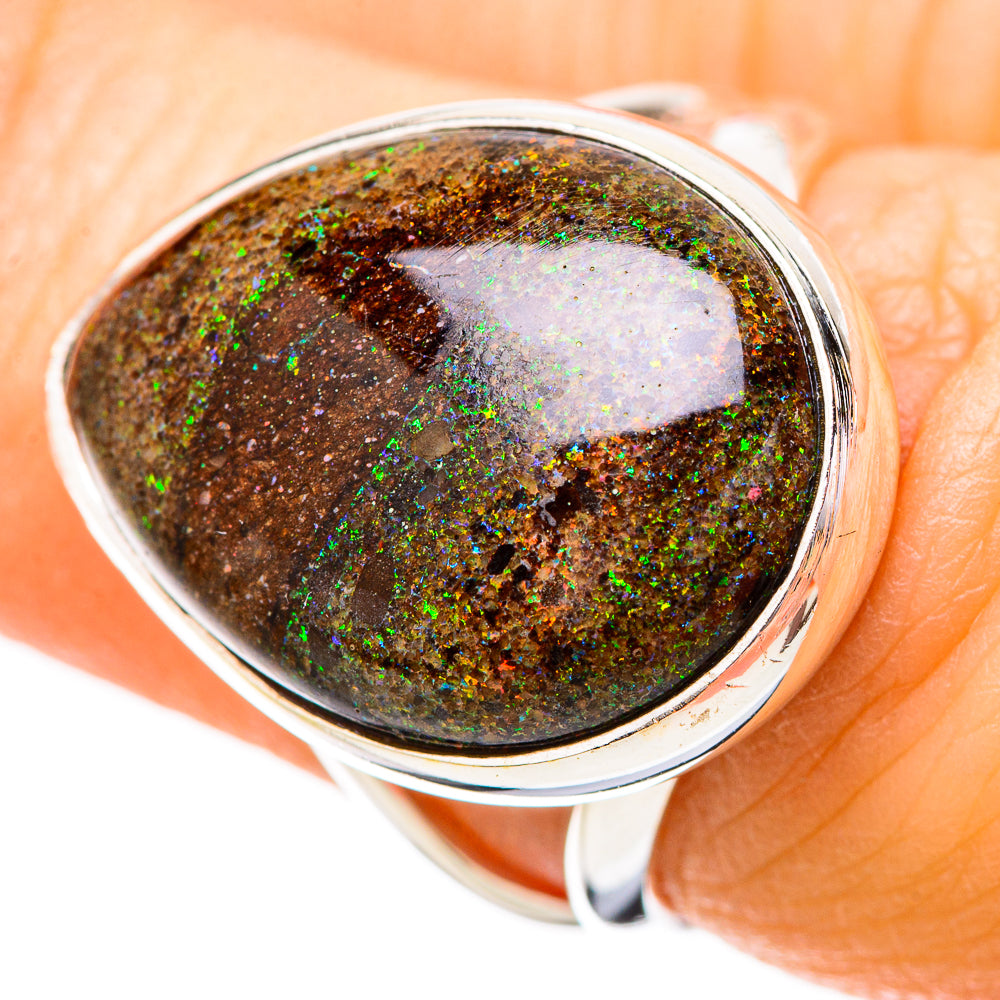 Andamooka Opal Rings handcrafted by Anasilvercos - RING131764