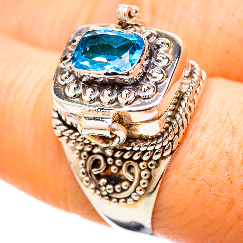 Swiss Blue Topaz Rings handcrafted by Anasilvercos - RING131765