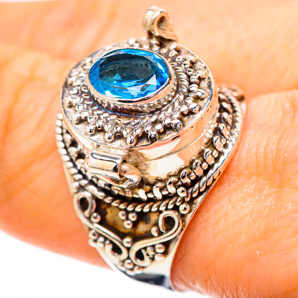 Swiss Blue Topaz Rings handcrafted by Anasilvercos - RING131766