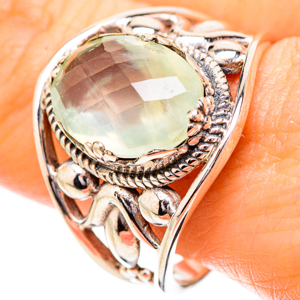 Prehnite Rings handcrafted by Anasilvercos - RING131768