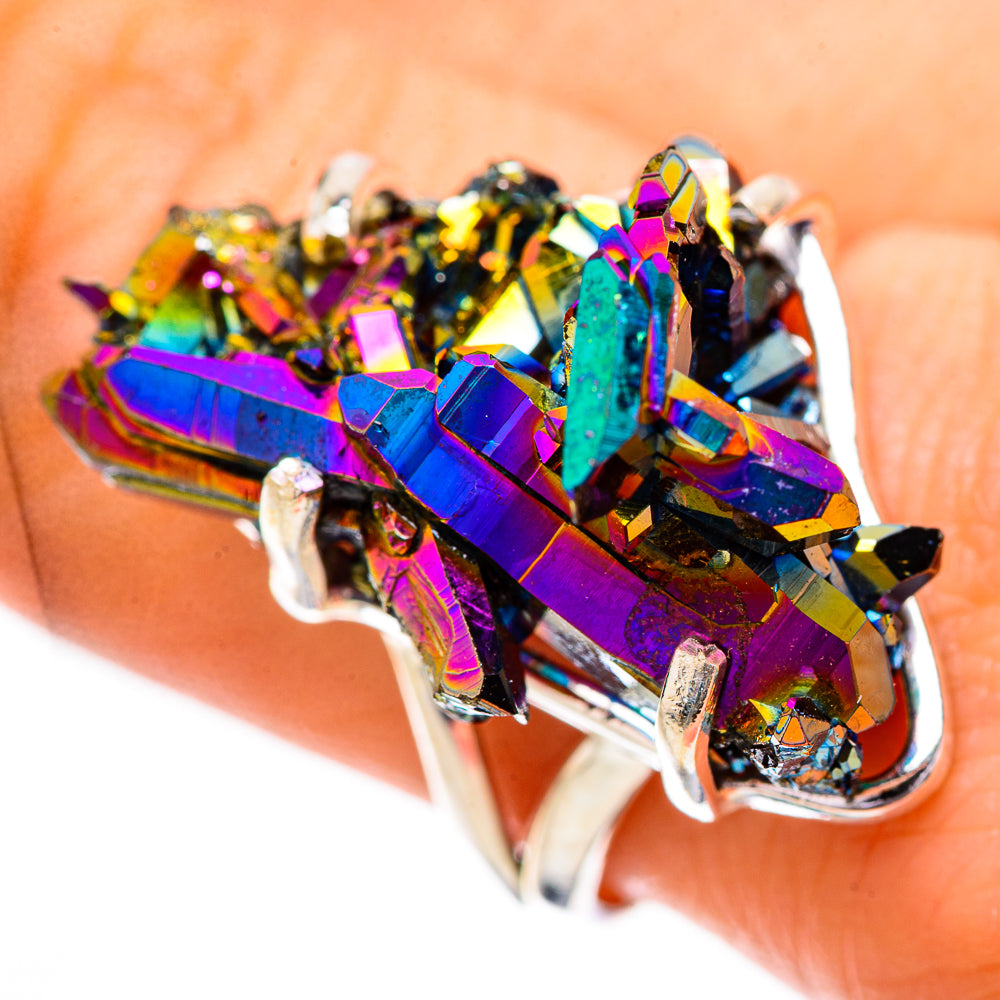 Titanium Sunshine Druzy Rings handcrafted by Anasilvercos - RING131775