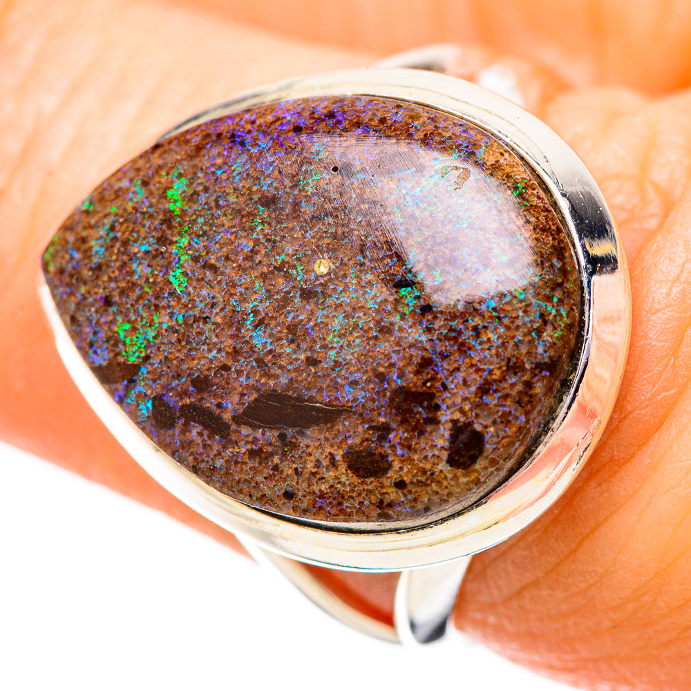 Andamooka Opal Rings handcrafted by Anasilvercos - RING131777