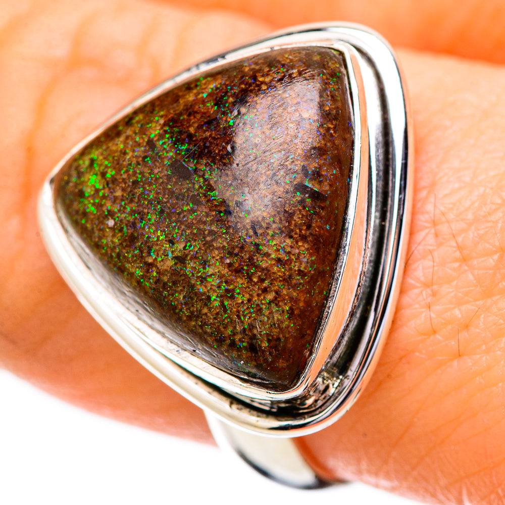Andamooka Opal Rings handcrafted by Anasilvercos - RING131778