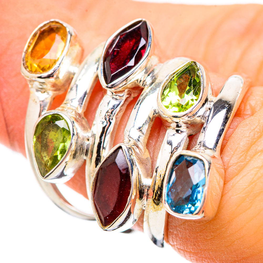 Garnet Rings handcrafted by Anasilvercos - RING131789