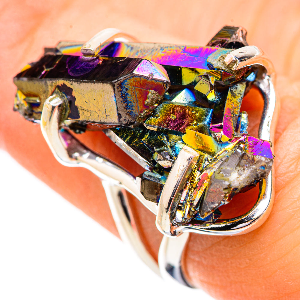 Titanium Sunshine Druzy Rings handcrafted by Anasilvercos - RING131792