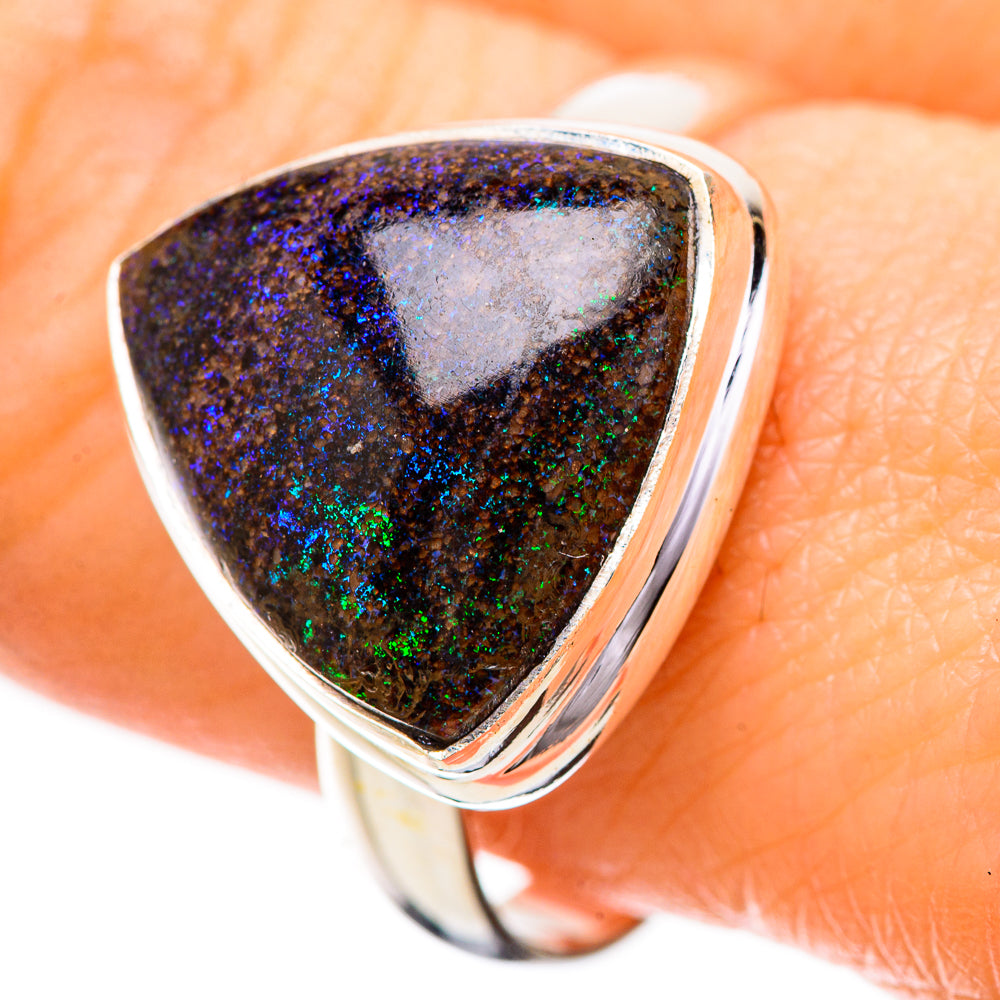 Andamooka Opal Rings handcrafted by Anasilvercos - RING131793