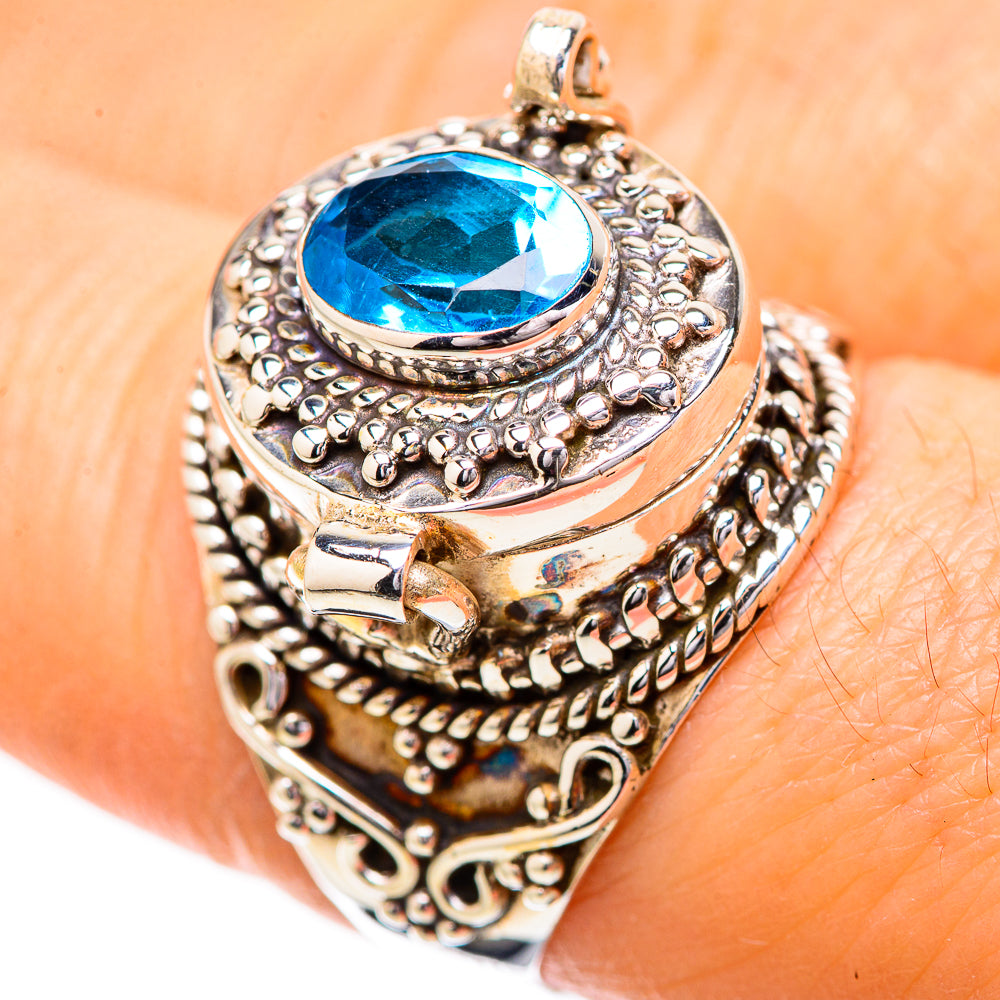 Swiss Blue Topaz Rings handcrafted by Anasilvercos - RING131797