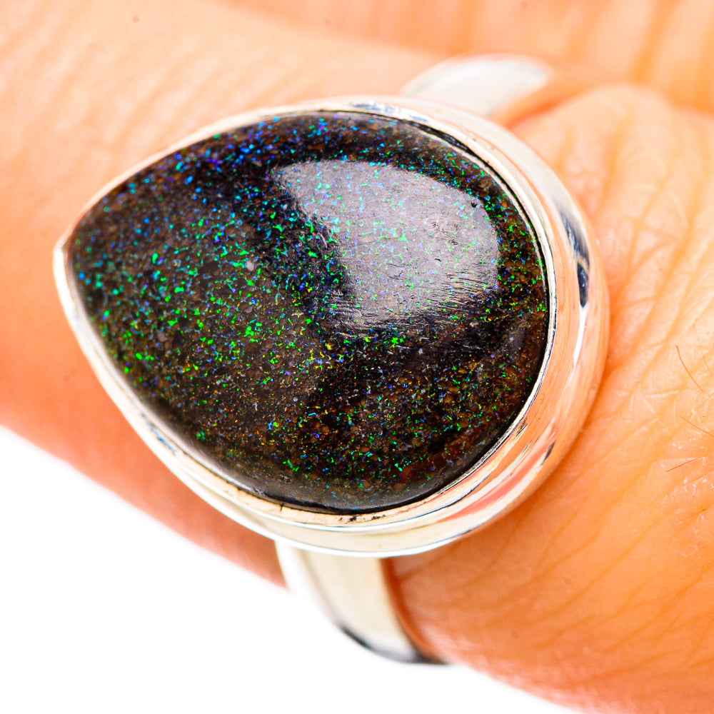 Andamooka Opal Rings handcrafted by Anasilvercos - RING131804