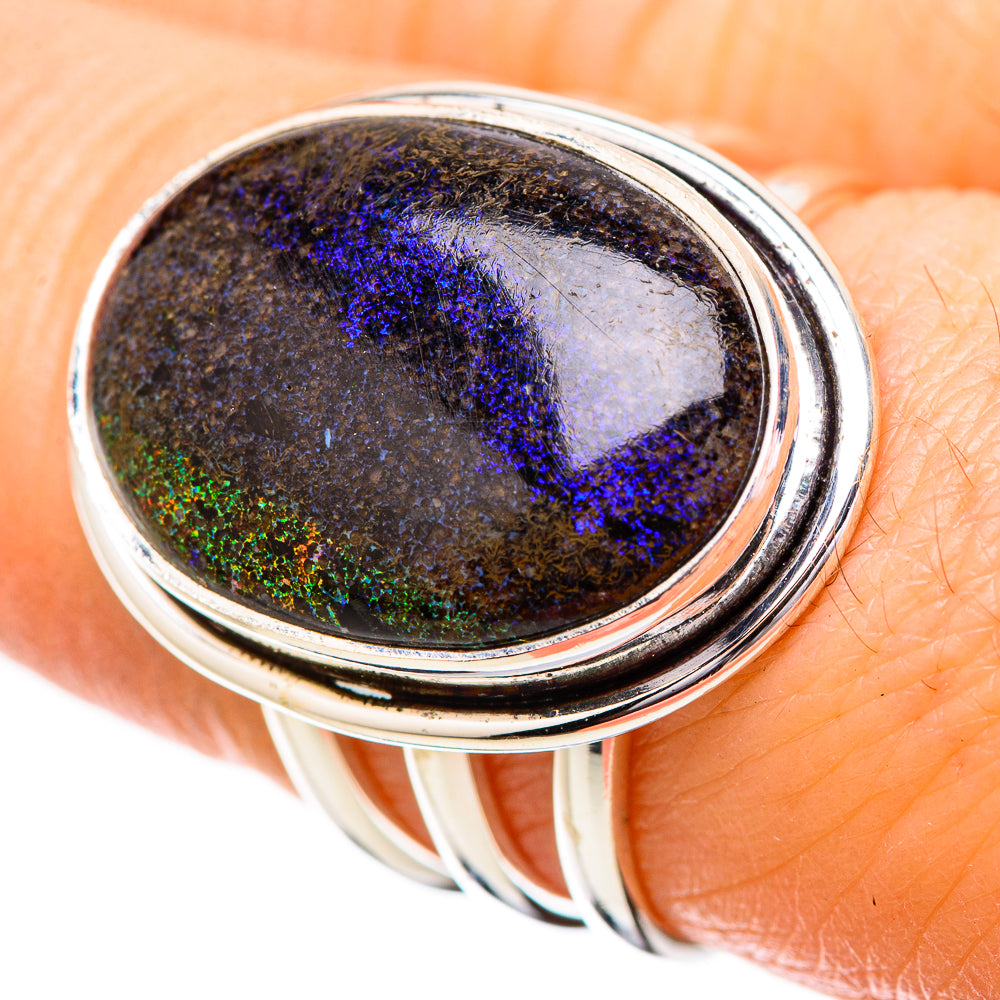 Andamooka Opal Rings handcrafted by Anasilvercos - RING131805