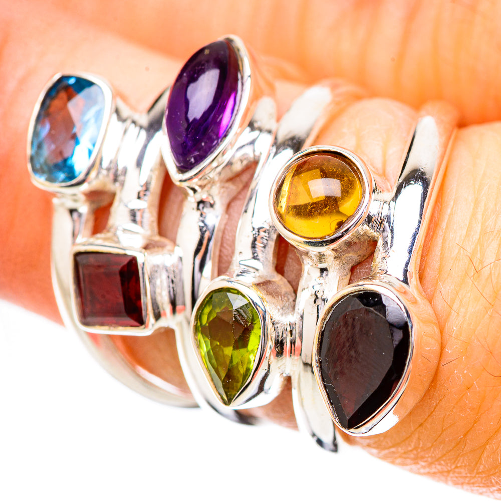 Garnet Rings handcrafted by Anasilvercos - RING131807