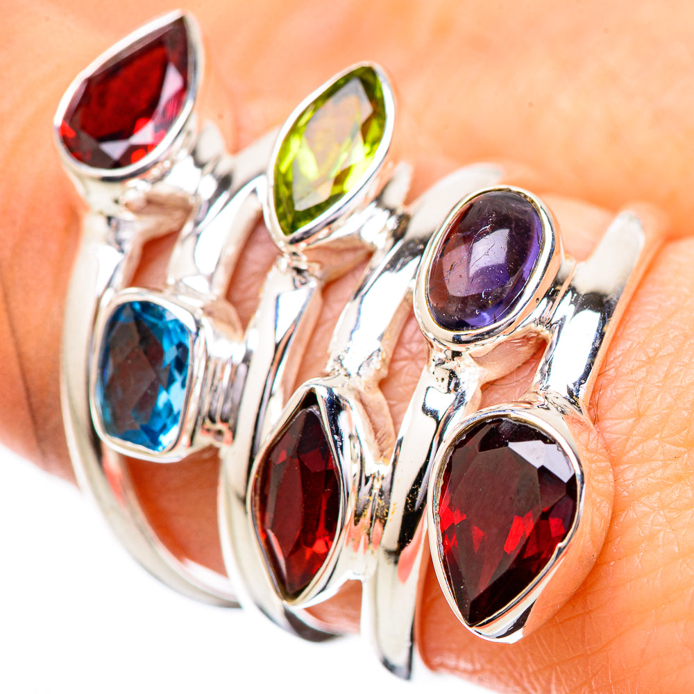 Garnet Rings handcrafted by Anasilvercos - RING131817