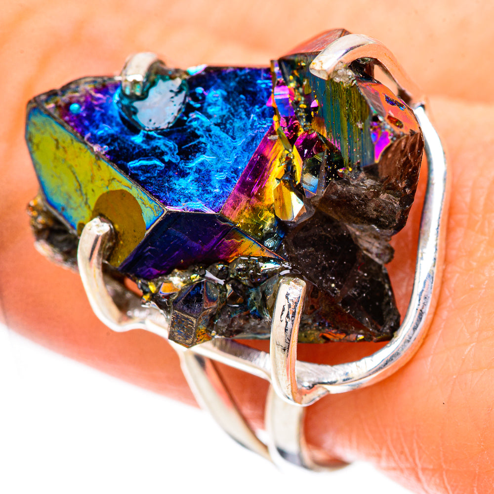 Titanium Sunshine Druzy Rings handcrafted by Anasilvercos - RING131826