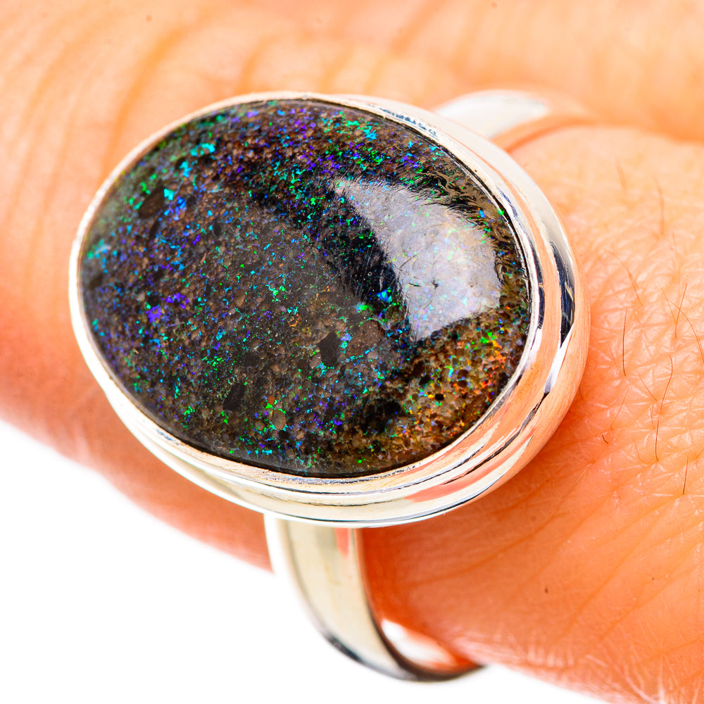 Andamooka Opal Rings handcrafted by Anasilvercos - RING131837