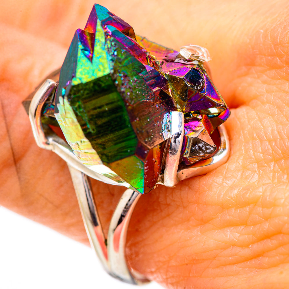 Titanium Sunshine Druzy Rings handcrafted by Anasilvercos - RING131854